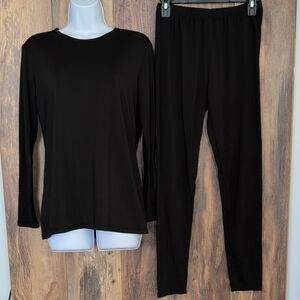 ViCherub Black Thermal Layering Long Sleeve Top and Pants Set L         R 136